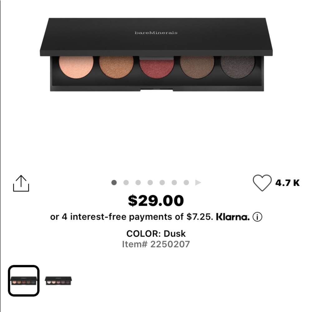 BareMinerals Bounce and Blur Eyeshadow Dusk